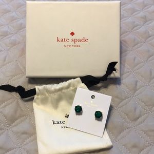 Kate Spade NWT Emerald Green Earrings